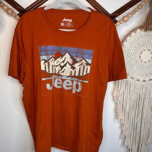 Jeep Orange Graphic Mountain T